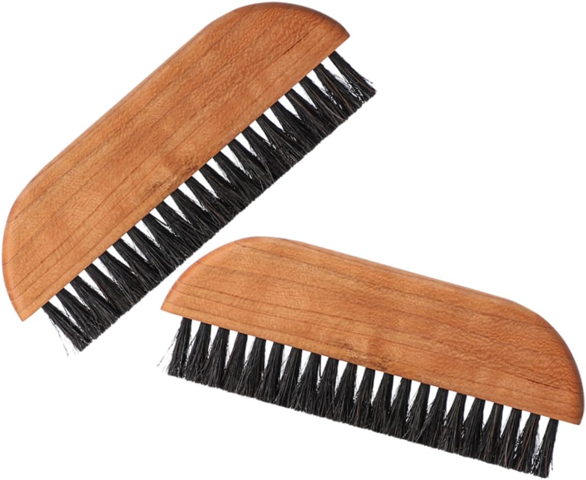2-Pack Coffee Powder Brushes — Natural Wood Handle & Firm Bristles — Espresso Machine Cleaning Brush for Coffee Grounds