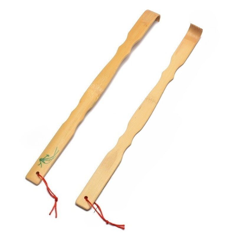 OAKVERRA 2-Pack Bamboo Back Scratcher Set — Natural Wood, 18.3" Length, Easy Reach, Portable & Durable for Daily Relief