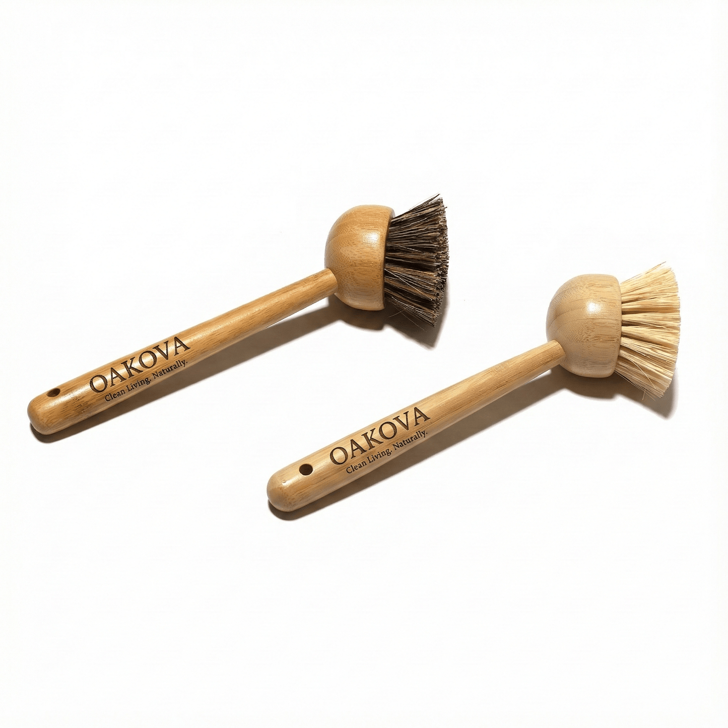 The Bamboo Dish Brush Duo (Soft & Stiff)) - Oakova