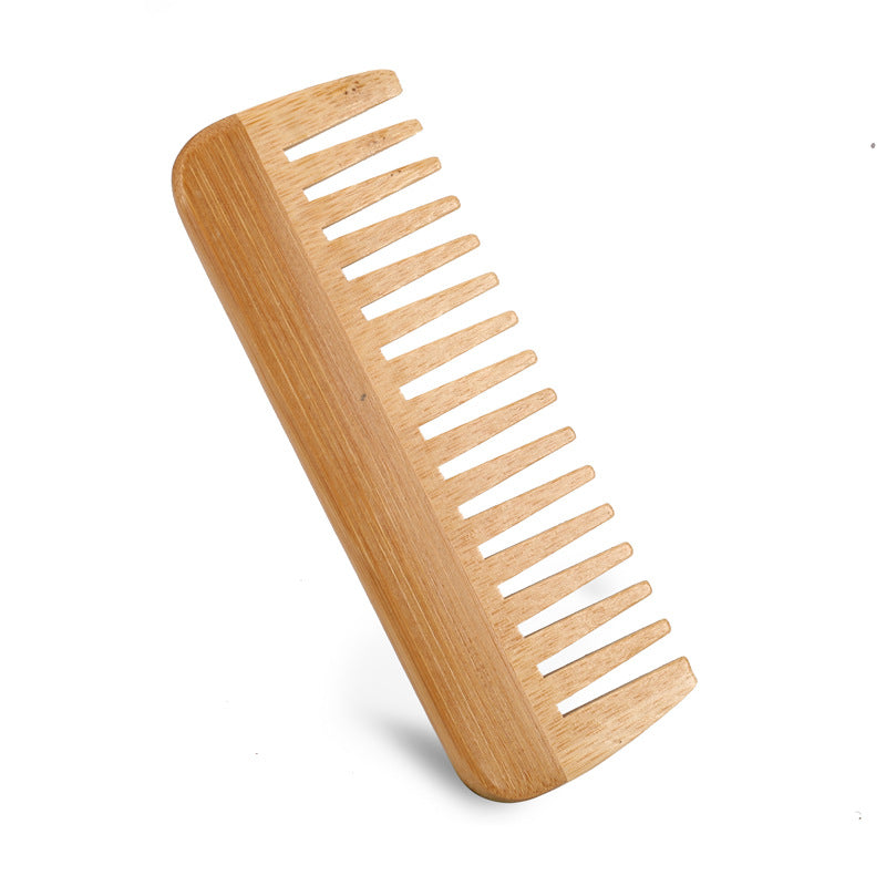 Bamboo Dual-Head Comb Set 3-Pack — Fine & Wide Teeth Design for Everyday Hair Styling and Detangling