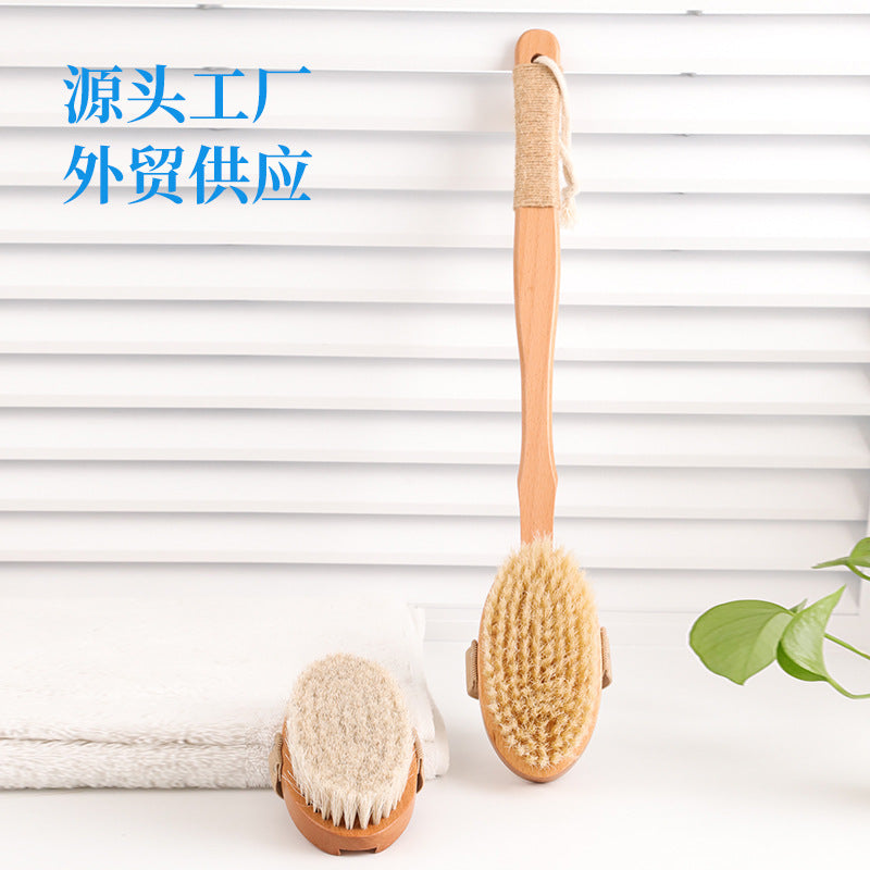 Back Scrubber with Handle + Body Brush Set Soft Bristles for Shower Exfoliation & Daily Skin Care