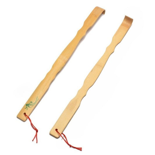 OAKVERRA 2-Pack Bamboo Back Scratcher Set — Natural Wood, 18.3" Length, Easy Reach, Portable & Durable for Daily Relief