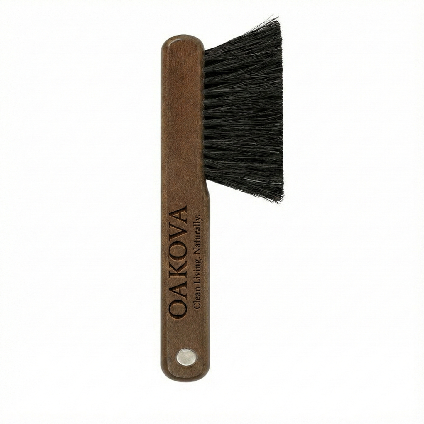 Magnetic Coffee Powder Brush — Boar Bristles, Compact Design, Mess-Free Espresso Cleanup, Attaches to Metal Surfaces