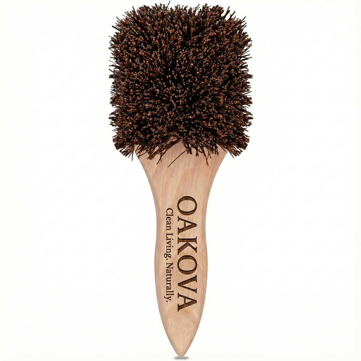 Coconut Fiber Grill Scrubber with Wooden Handle