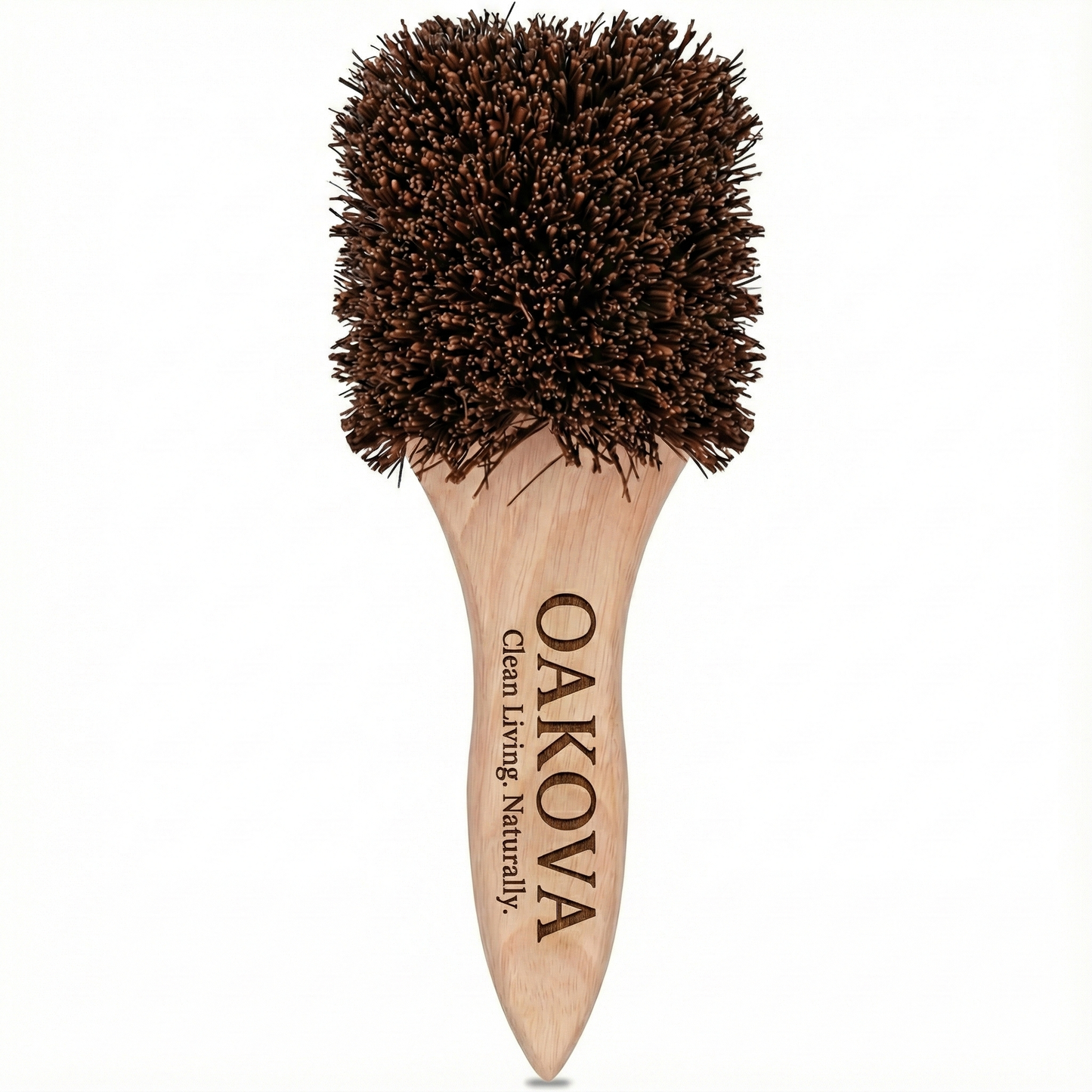 Coconut Fiber Grill Scrubber with Wooden Handle