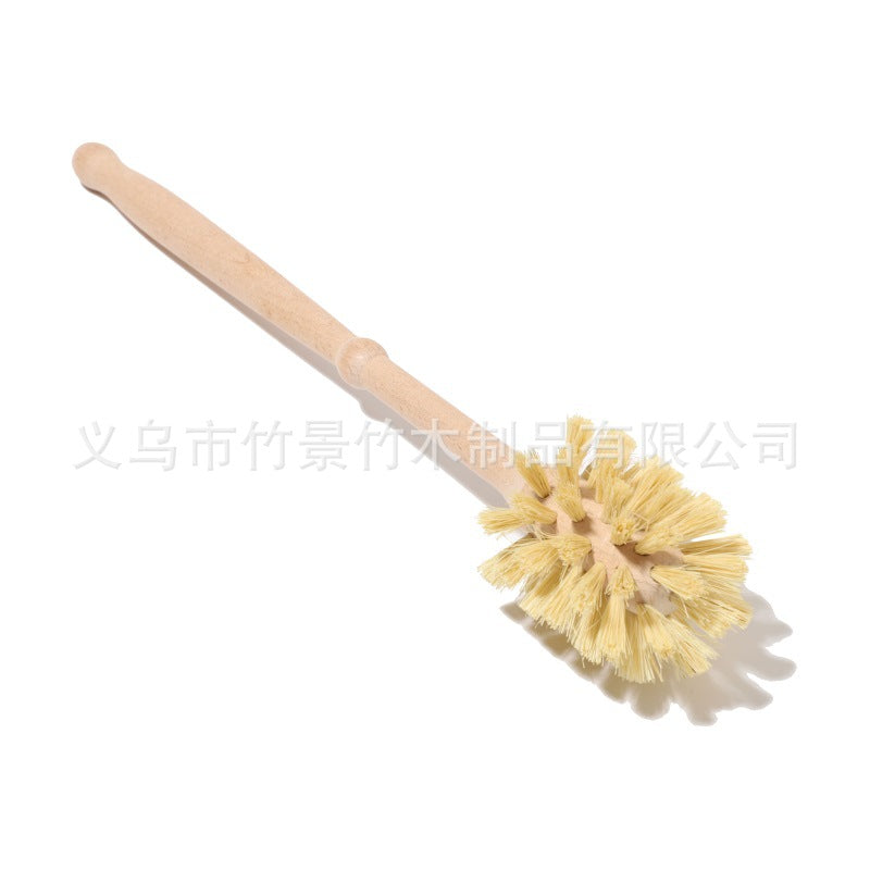 外贸供应木制马桶刷环保榉木剑麻材质清洁刷长柄清洁刷子家用