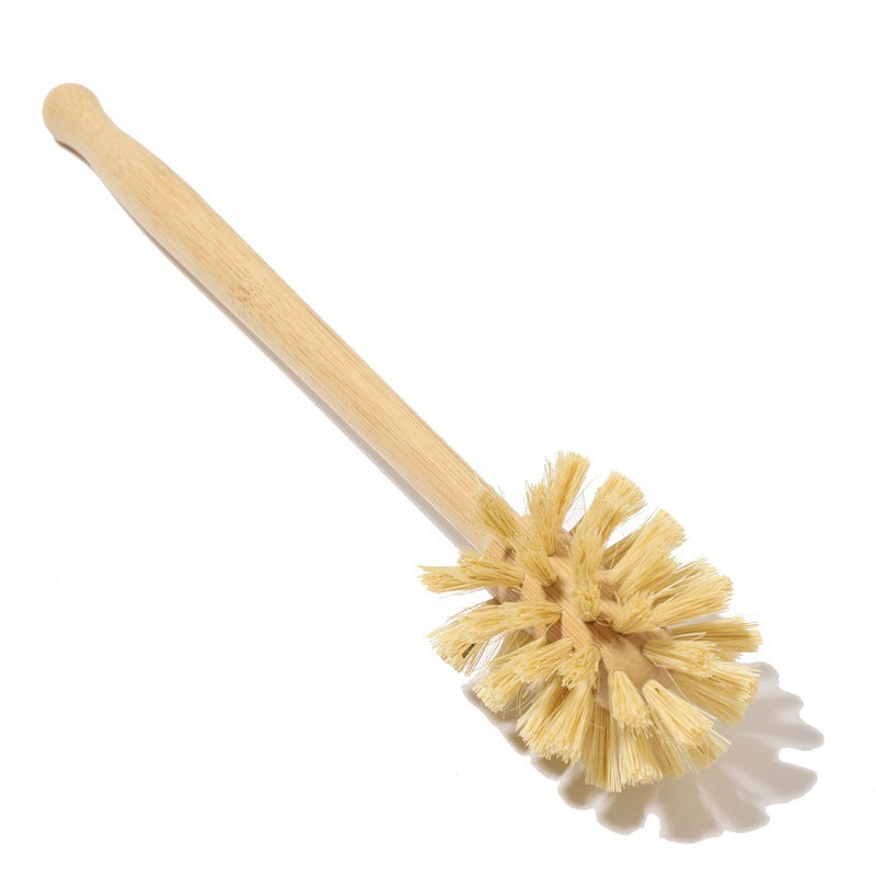 外贸供应木制马桶刷环保榉木剑麻材质清洁刷长柄清洁刷子家用