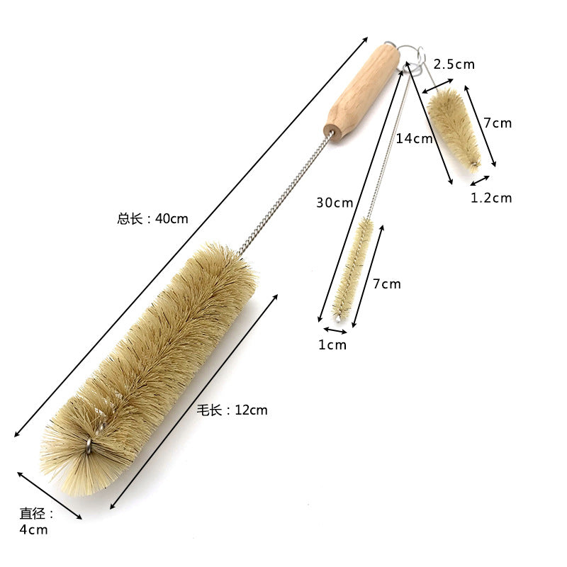 AKVERRA Eco Baby Bottle Brush Set — Crafted from Bamboo & Natural Boar Bristles