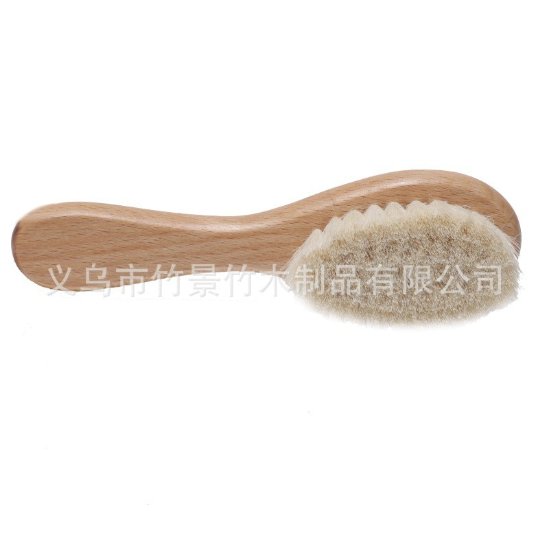 Baby Hair Brush & Comb Set – Soft Natural Bristles Gentle Scalp Care for Newborns & Infants