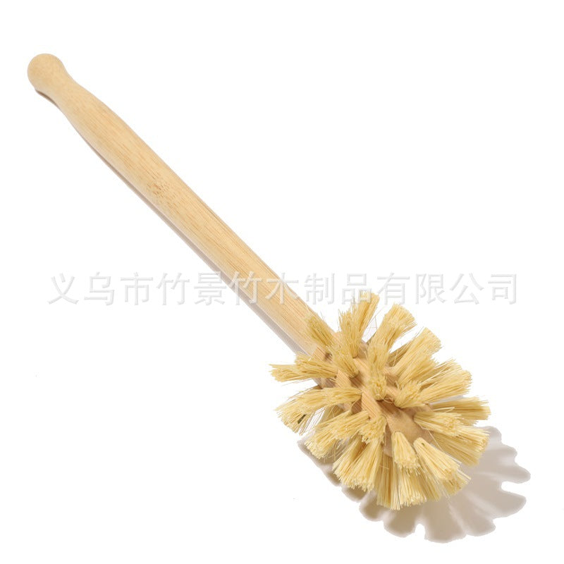 外贸供应木制马桶刷环保榉木剑麻材质清洁刷长柄清洁刷子家用