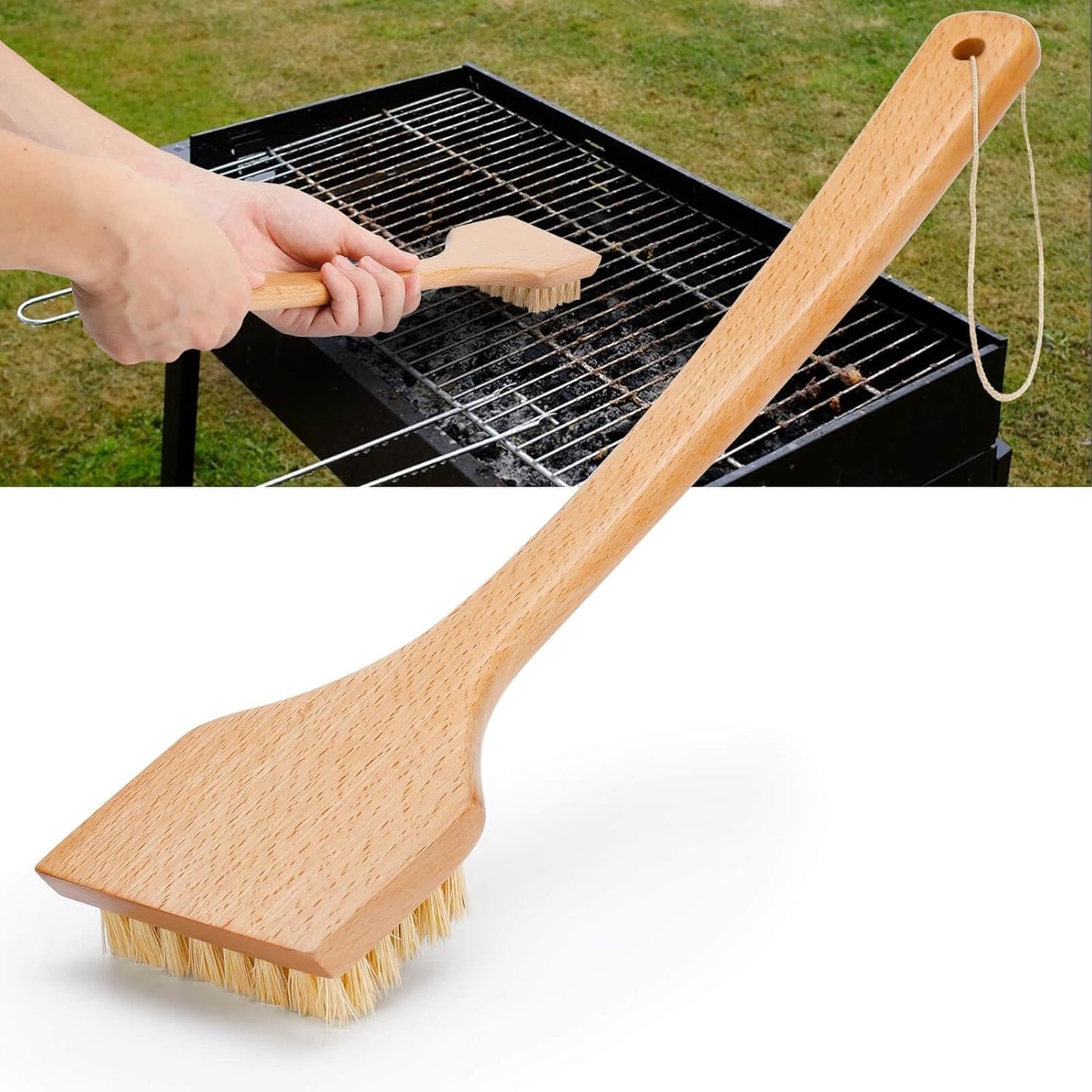 Wood Grill Brush — Safe Natural BBQ Cleaner