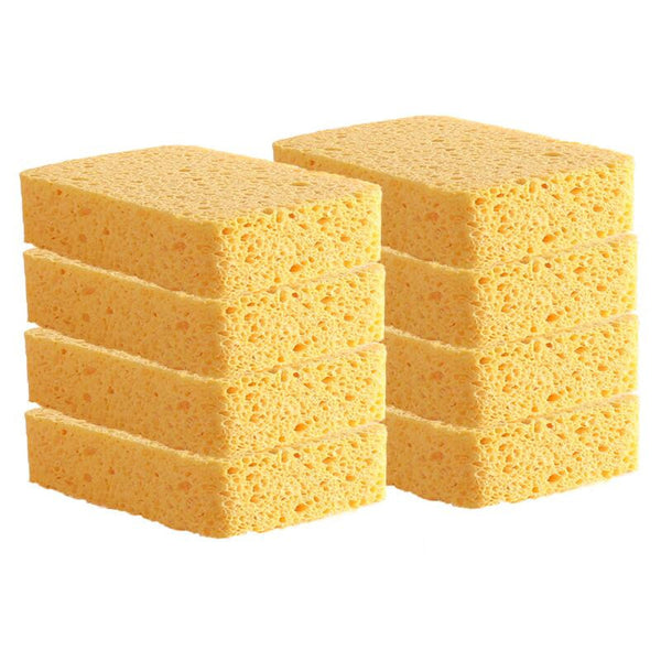 Cellulose Dish Washing Sponges — 8 Pack Naturally Absorbent · Quick-Dry · Non-Scratch