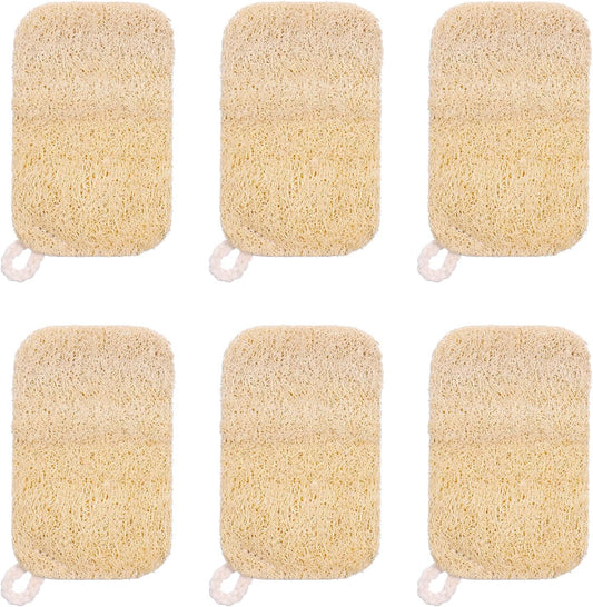 Natural Loofah Dish Sponges – 6 Pack Plant-Based · Non-Scratch · Everyday Kitchen Cleaning