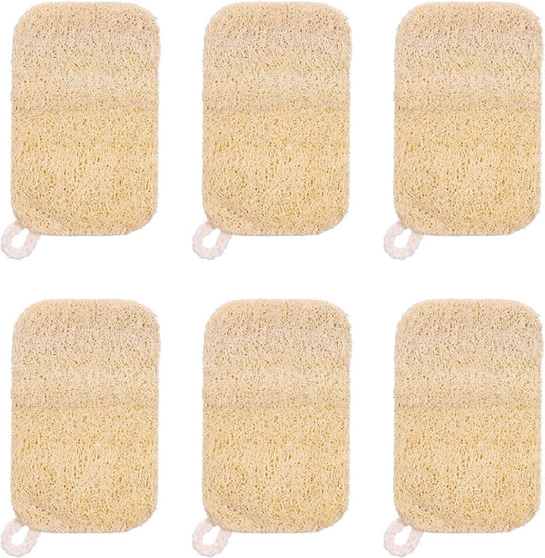Natural Loofah Dish Sponges – 6 Pack Plant-Based · Non-Scratch · Everyday Kitchen Cleaning