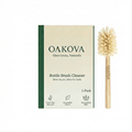 Natural Bamboo Bottle Brush – Long Handle Eco Cleaner for Water Bottles, Vases, & Baby Bottles (Plastic - Free) - Oakova