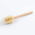 Natural Bamboo Bottle Brush – Long Handle Eco Cleaner for Water Bottles, Vases, & Baby Bottles (Plastic - Free) - Oakova