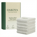 Oakova Bamboo Fiber Dish Cloths (5 - Pack) - Odor - Resistant & Super Absorbent - Oakova