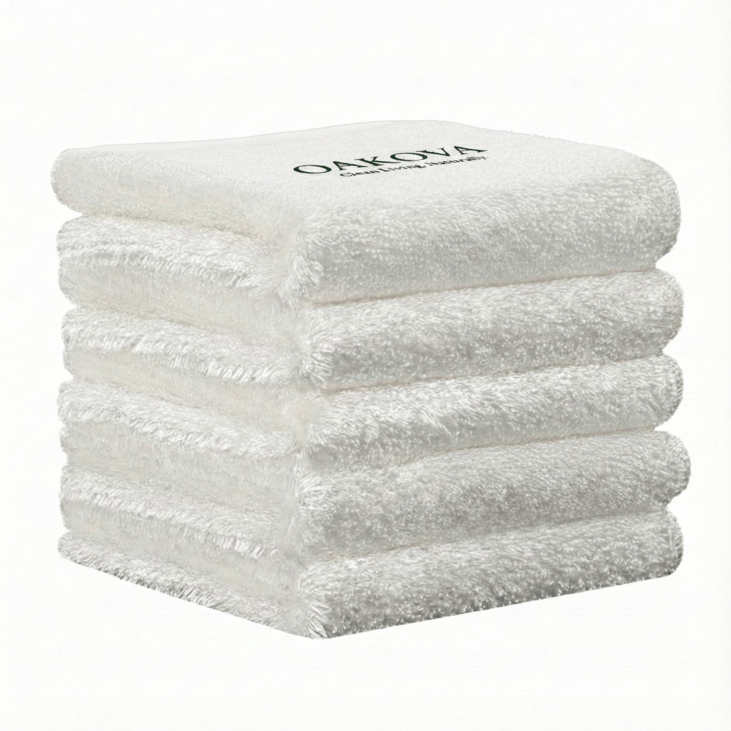 Oakova Bamboo Fiber Dish Cloths (5 - Pack) - Odor - Resistant & Super Absorbent - Oakova