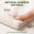 Oakova Bamboo Fiber Dish Cloths (5 - Pack) - Odor - Resistant & Super Absorbent - Oakova
