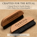 Oakova Barista Coffee Cleaning Brush Set (2 - Pack) - Natural Wood Handle - Oakova