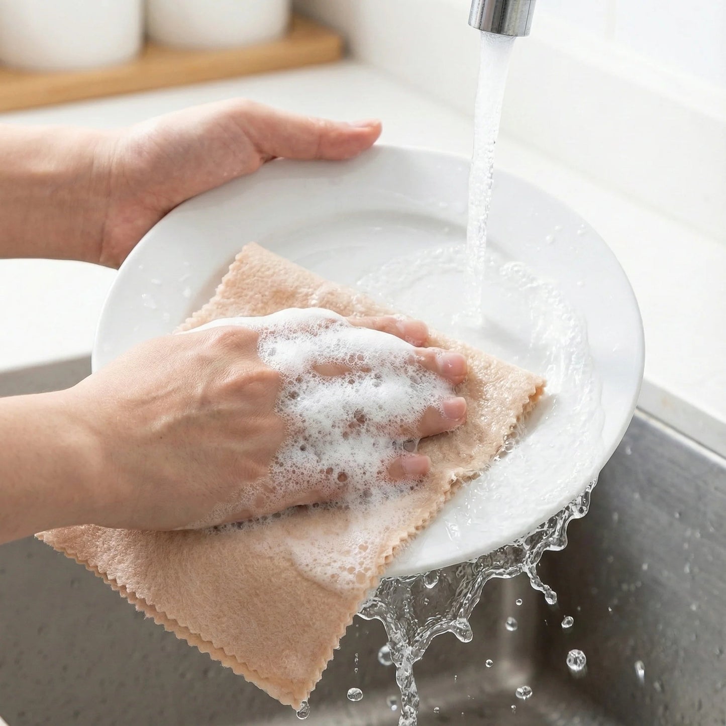 Oakova Complete Dishwashing Kit: Bamboo Brushes, Cellulose Sponges & Loofahs - Oakova