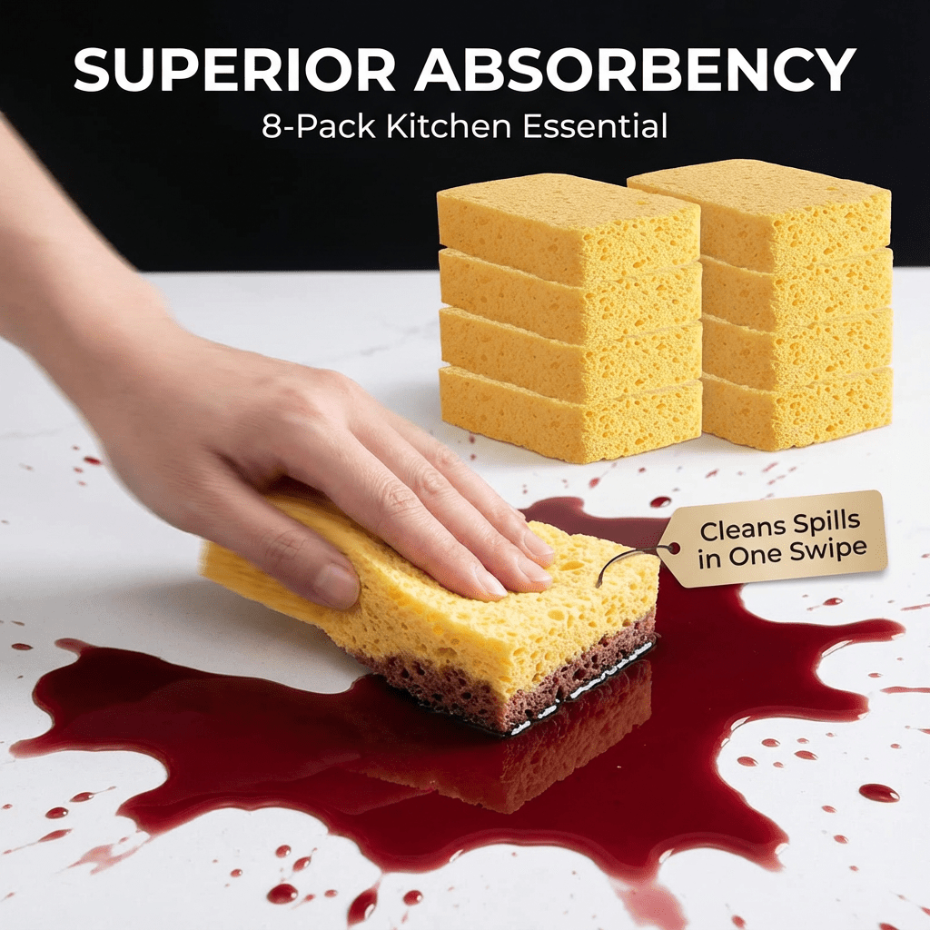 Oakova Complete Dishwashing Kit: Bamboo Brushes, Cellulose Sponges & Loofahs - Oakova