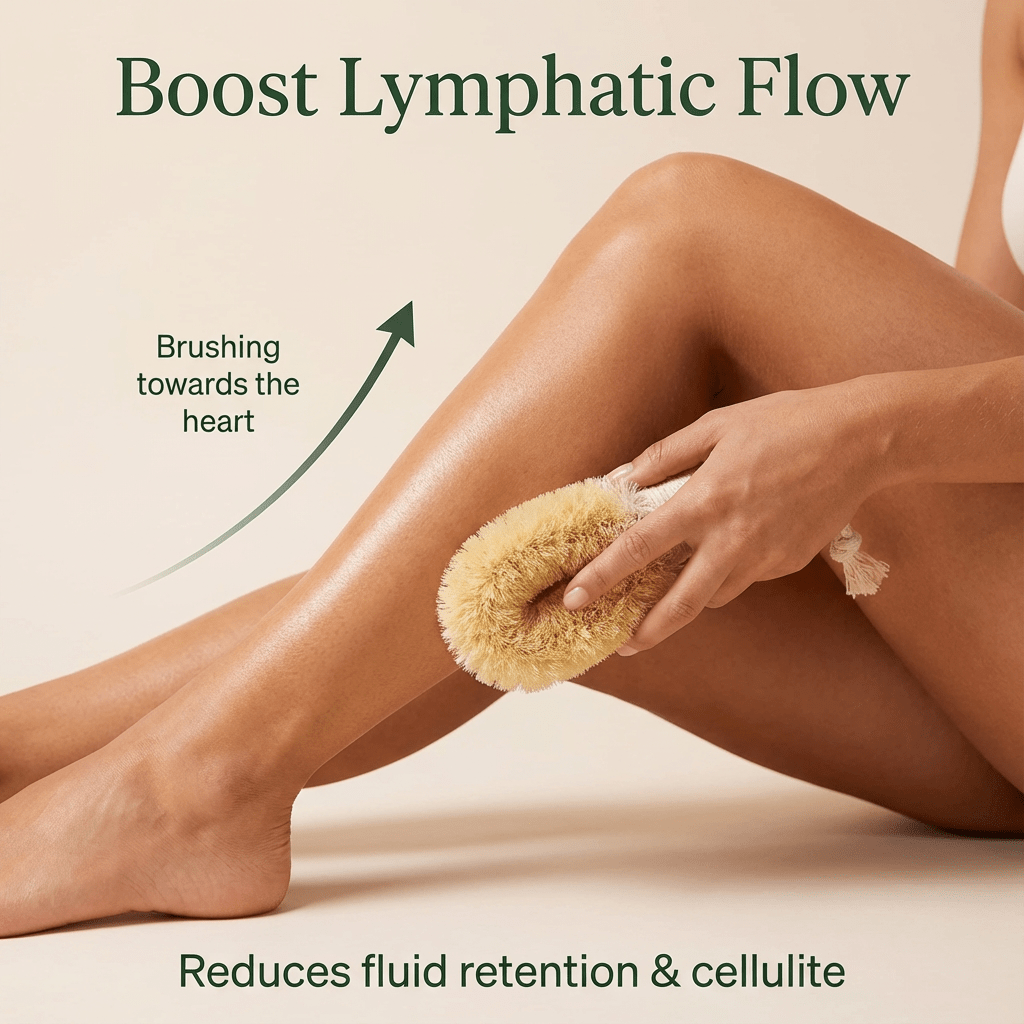 Oakova Dry Body Brush Set (2 - Pack) - Natural Bristles for Exfoliation & Lymphatic Support - Oakova