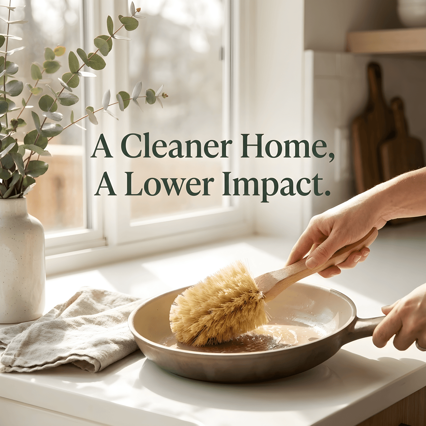 Oakova Eco - Friendly Kitchen Scrub Set (3 - Pack) - Pot, Pan & Veggie Brushes - Oakova