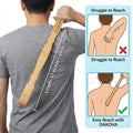 Oakova Natural Bamboo Back Scratcher Set (2 - Pack) - 18.3" Long Handle - Oakova