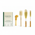 Oakova Natural Bamboo Bottle Brush & Cleaning Set | Plastic - Free Kitchen - Oakova