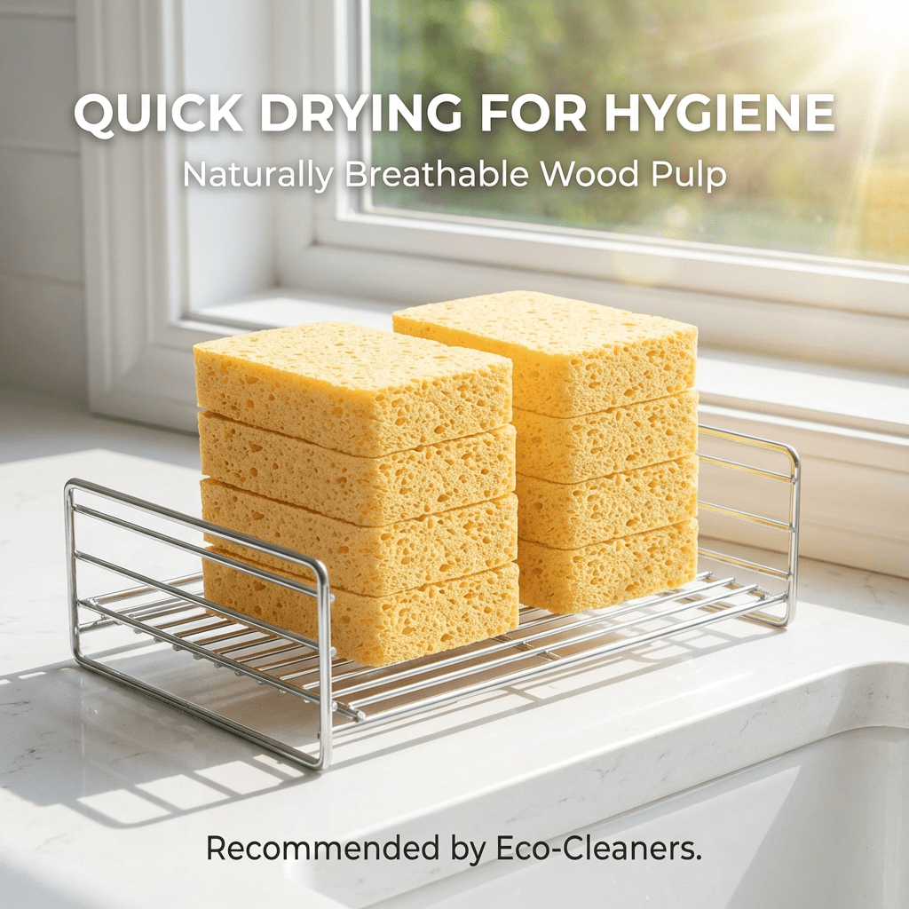 Oakova Natural Cellulose Sponge Set (8 - Pack) - Compostable & Absorbent - Oakova