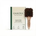 Oakova Natural Coconut Grill Brush - 100% Metal - Free & Safe BBQ Scrubber - Oakova