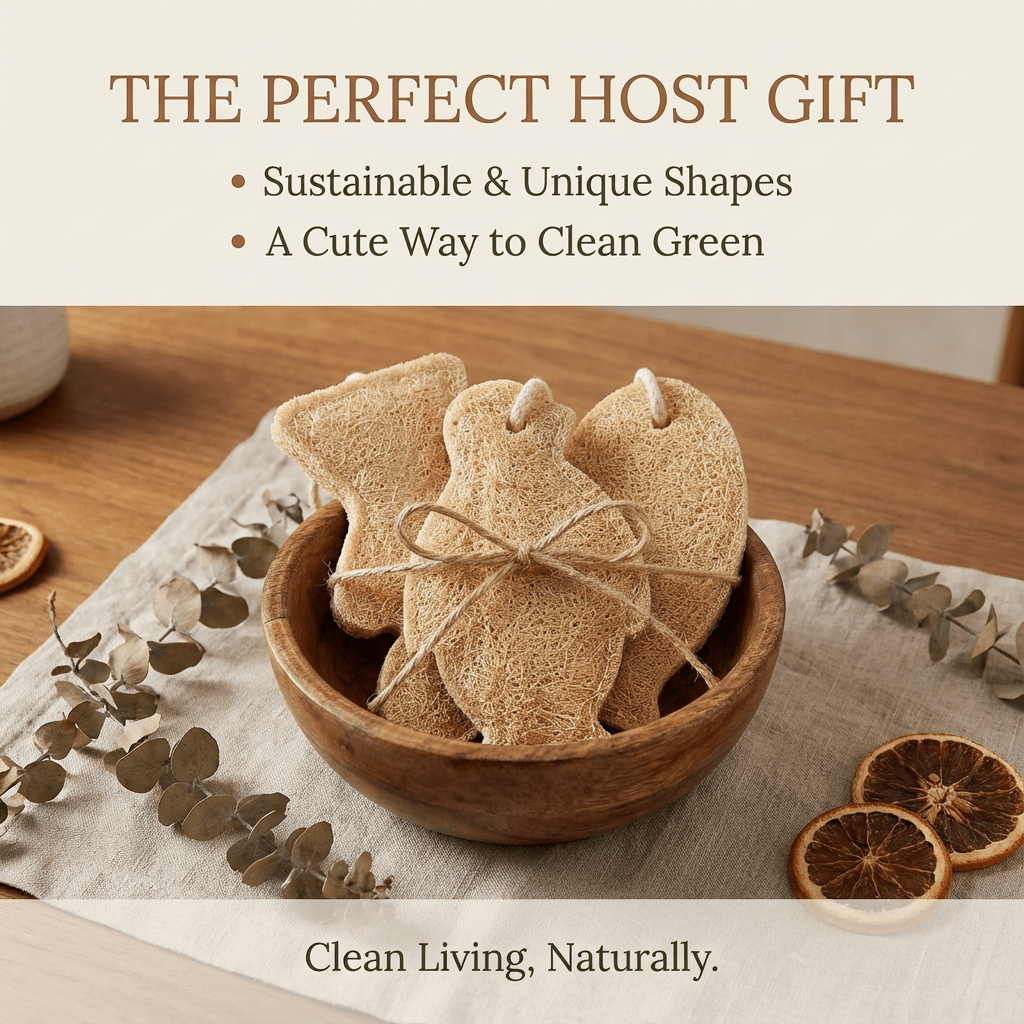 Oakova Natural Loofah Dish Sponge (3 - Pack) - Compostable & Non - Scratch - Oakova