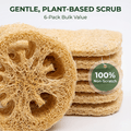 Oakova Natural Loofah Sponge Scrubber (6 - Pack) - Plant - Based & Non - Scratch - Oakova