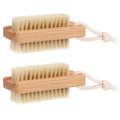 Oakova Wooden Nail Brush Set (2 - Pack) | Heavy Duty Hand Scrubber for Gardeners & Mechanics - Oakova