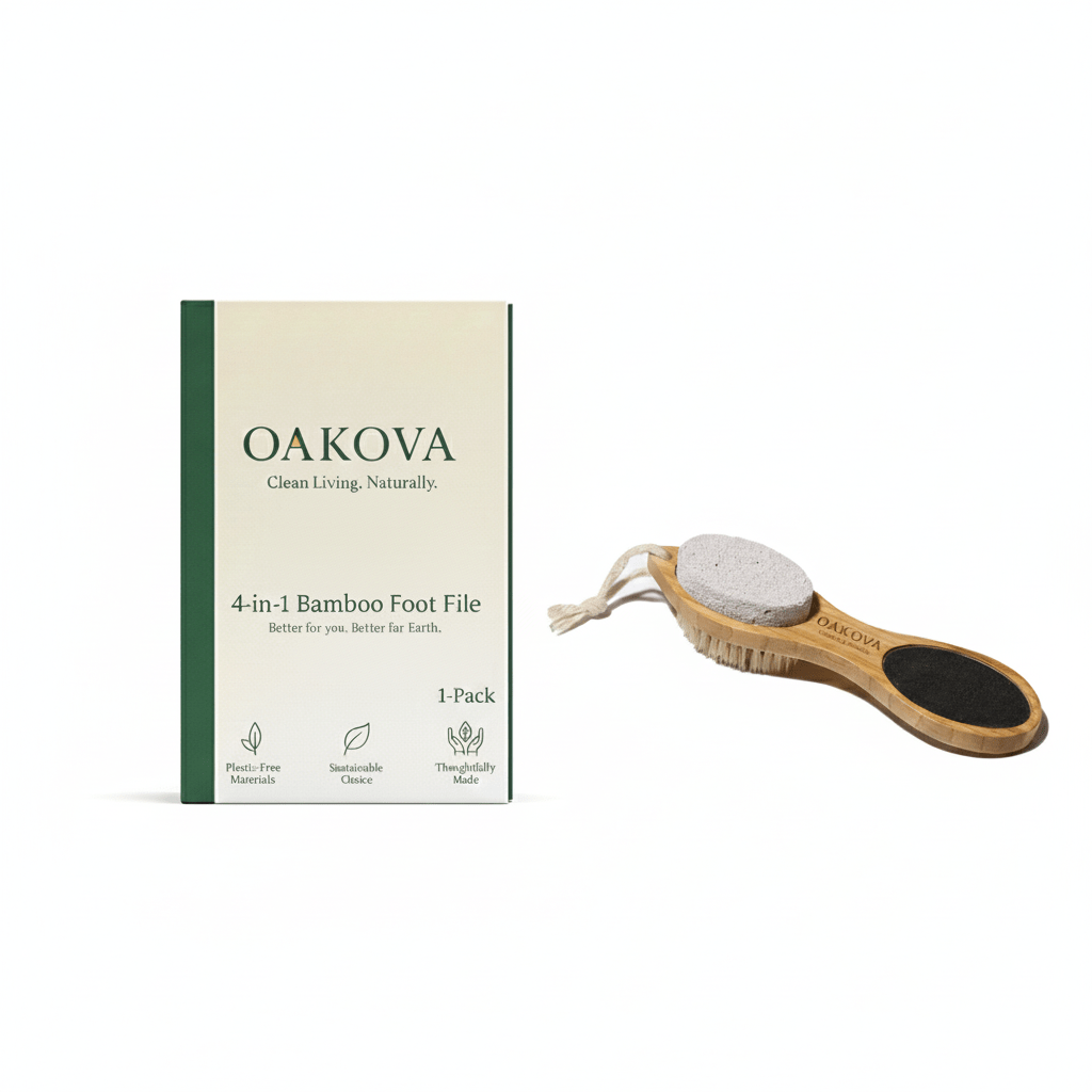 The 4 - in - 1 Bamboo Pedicure Tool - Oakova