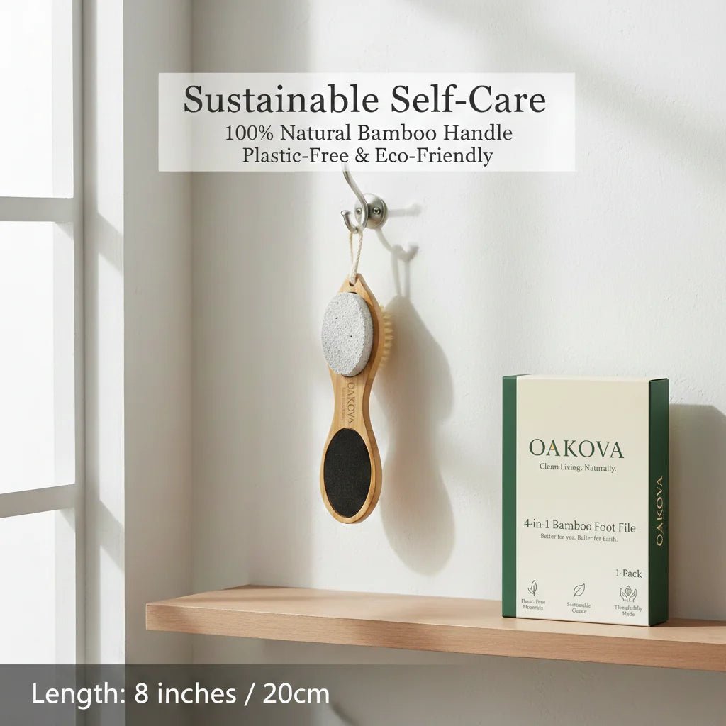 The 4 - in - 1 Bamboo Pedicure Tool - Oakova