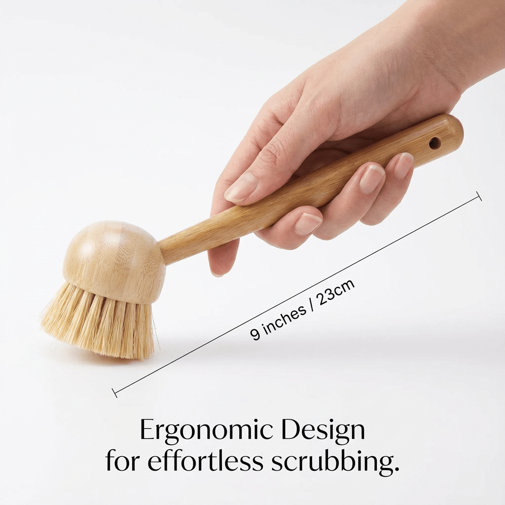 The Bamboo Dish Brush Duo (Soft & Stiff)） - Oakova