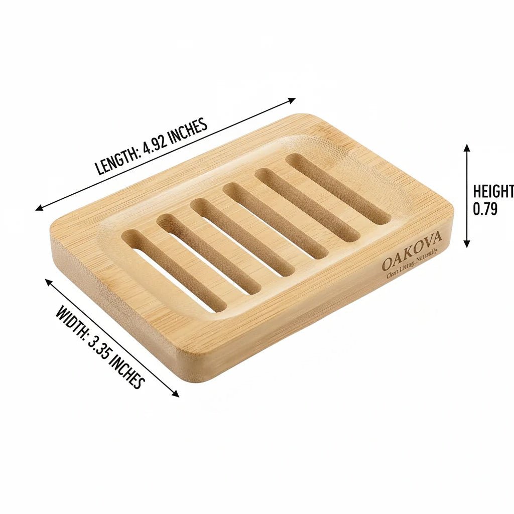 The Bamboo Soap Dish Set (2 - Pack) - Oakova