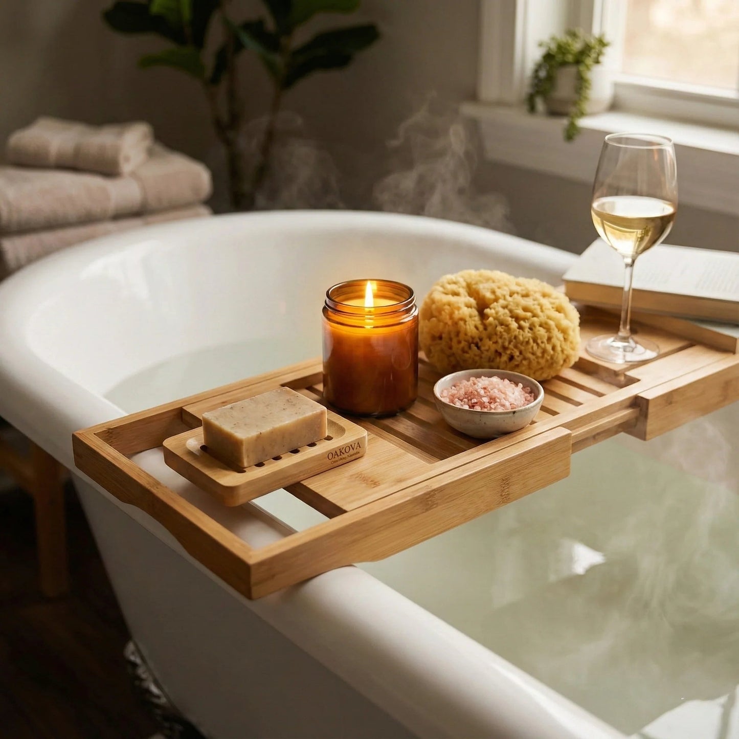 The Bamboo Soap Dish Set (2 - Pack) - Oakova