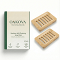 The Bamboo Soap Dish Set (2 - Pack) - Oakova