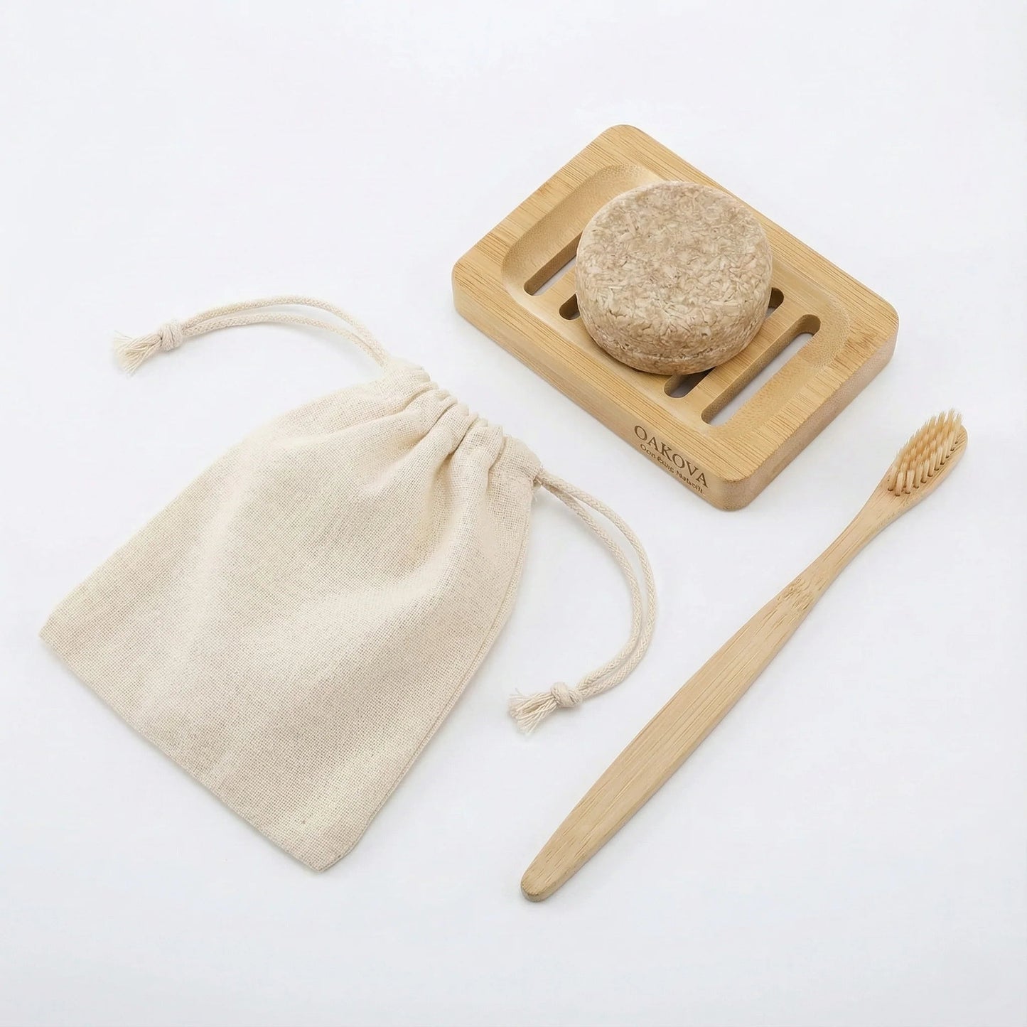 The Bamboo Soap Dish Set (2 - Pack) - Oakova