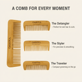 The Dual - Tooth Bamboo Comb Set (3 - Pack) - Oakova