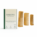 The Dual - Tooth Bamboo Comb Set (3 - Pack) - Oakova