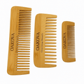 The Dual - Tooth Bamboo Comb Set (3 - Pack) - Oakova