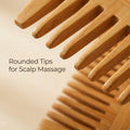 The Dual - Tooth Bamboo Comb Set (3 - Pack) - Oakova