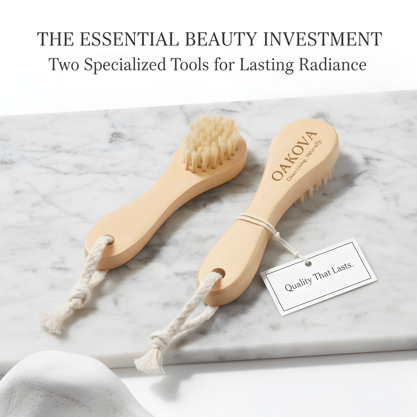 The Facial Dry Brush Duo (2 - Pack) - Oakova