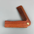 The Folding Sandalwood Beard Comb - Oakova