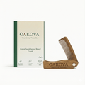 The Folding Sandalwood Beard Comb - Oakova