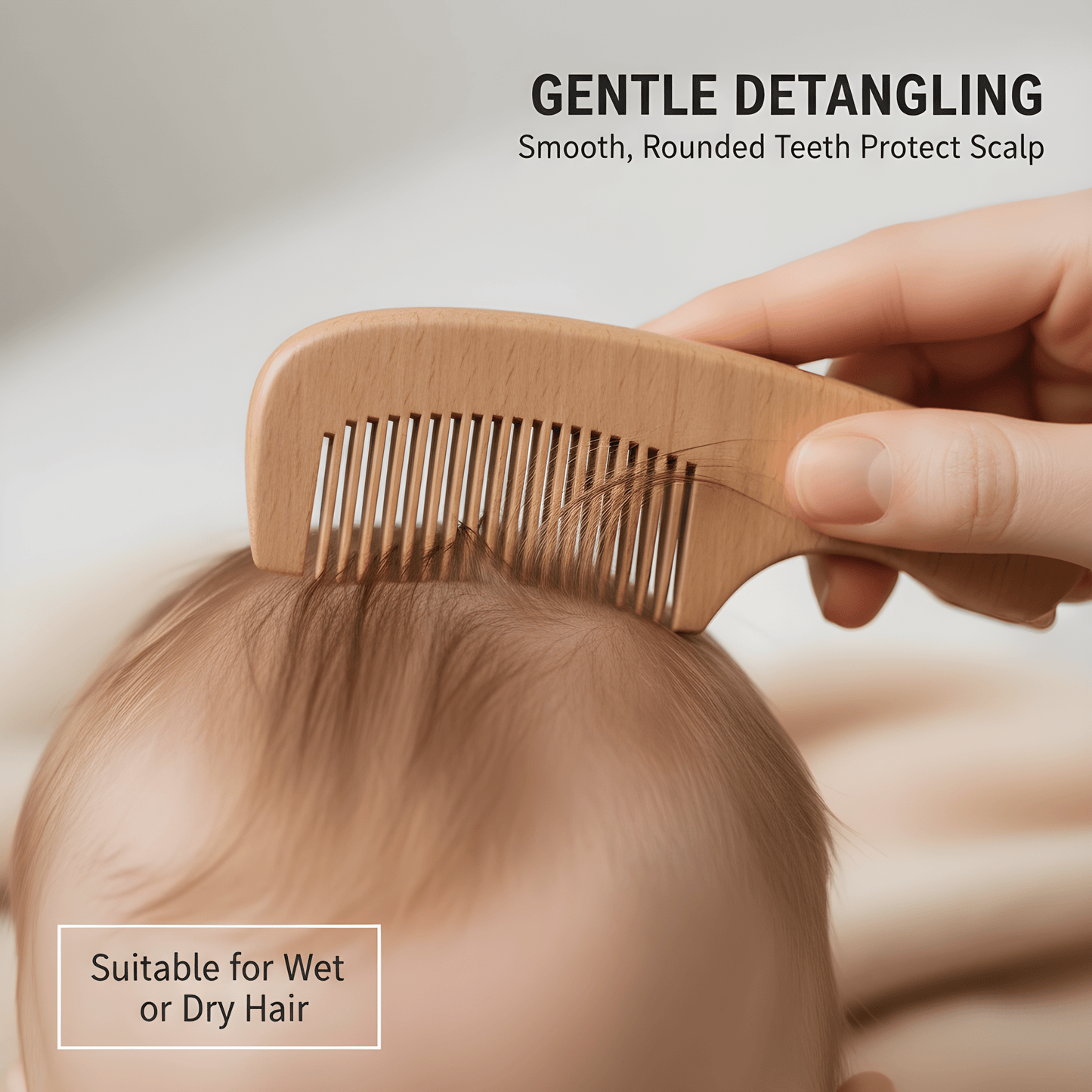 The Natural Baby Care Trio | Goat Hair Brush, Comb & Bath Set - Oakova